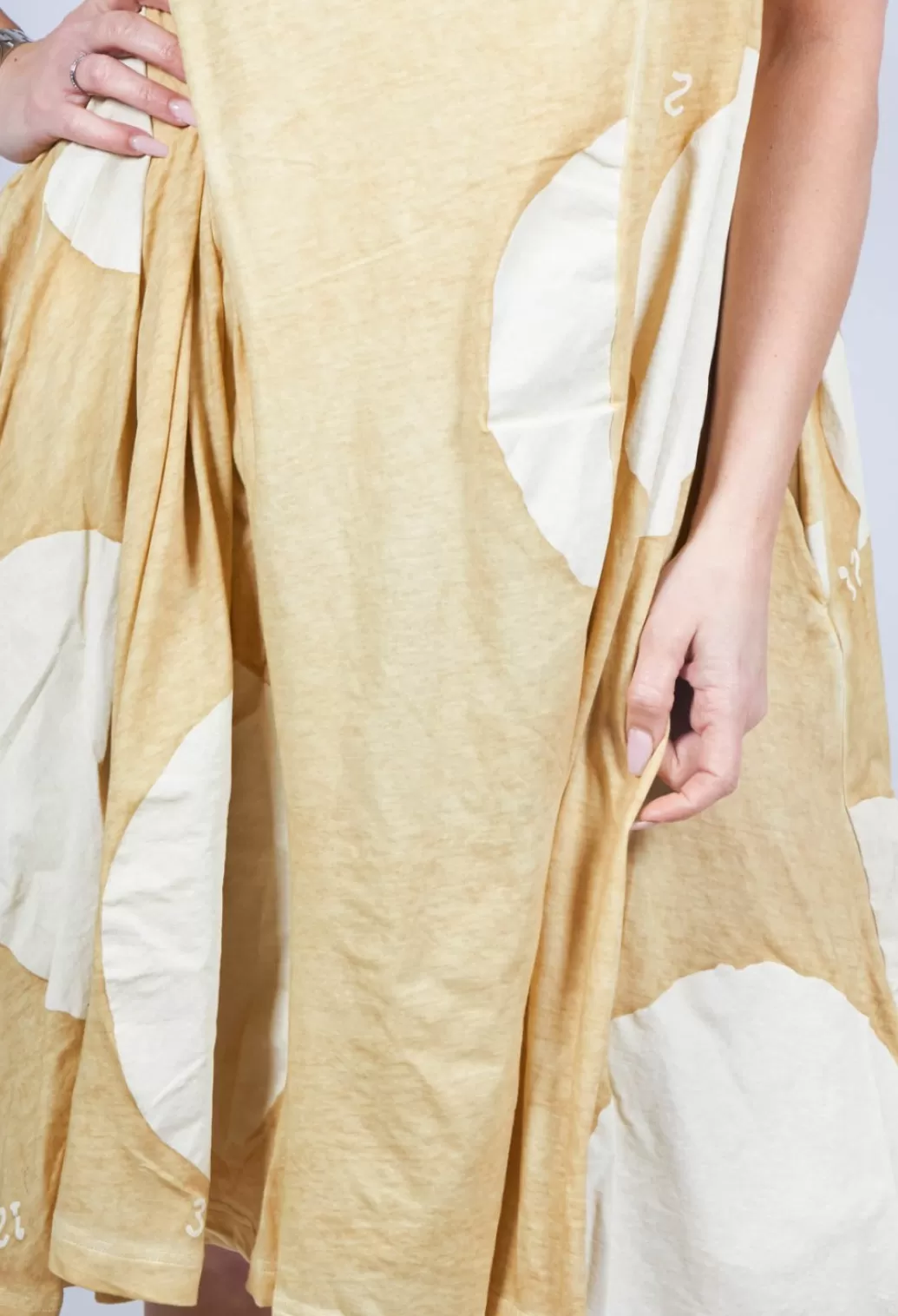 Dresses^Rundholz Black Label T-Shirt Dress With Twist Detail Neckline In Corn Dot