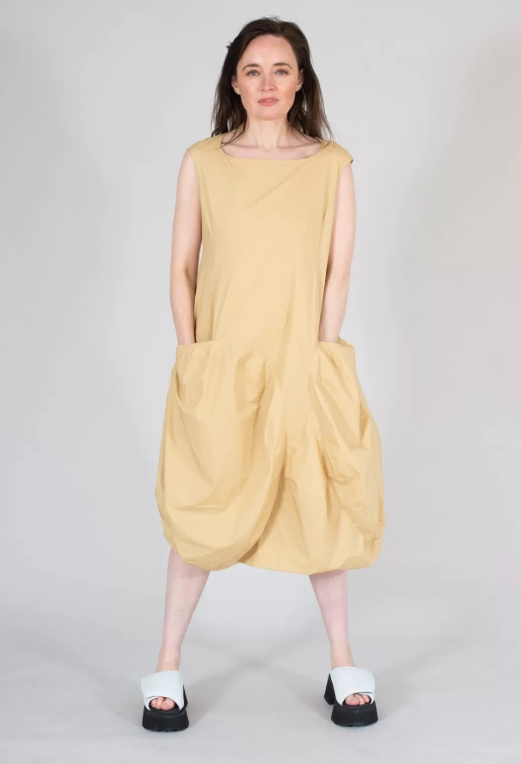 Dresses^Rundholz Black Label Tulip Hem Dress With Large Pockets In Corn