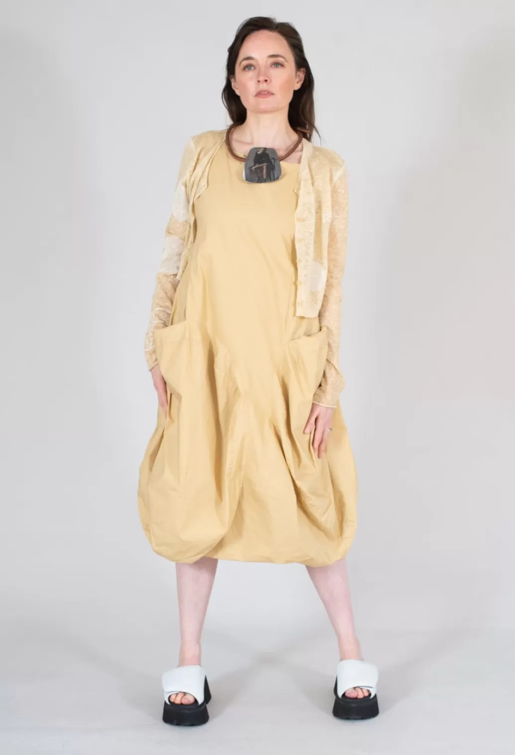 Dresses^Rundholz Black Label Tulip Hem Dress With Large Pockets In Corn