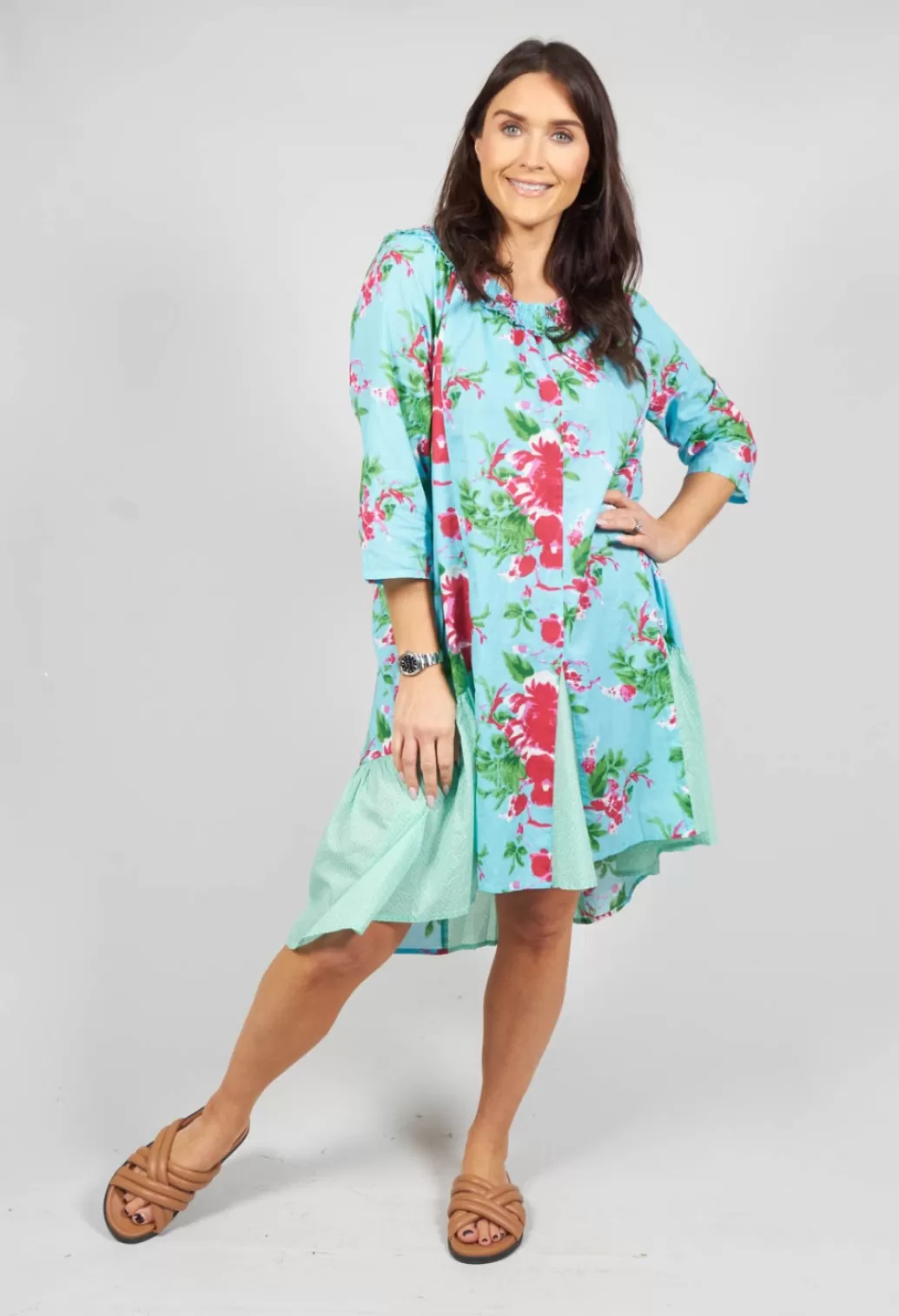 Shirts & Blouses^Rhum & Raisin Tunic With Three Quarter Sleeves In Floral Marie Print