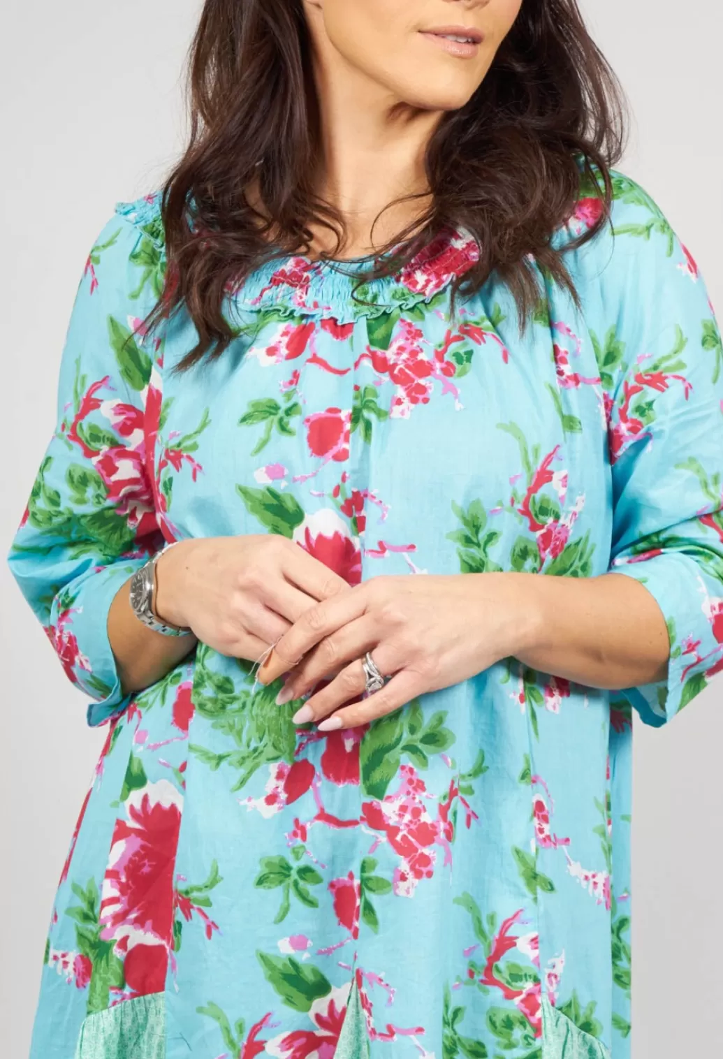 Shirts & Blouses^Rhum & Raisin Tunic With Three Quarter Sleeves In Floral Marie Print