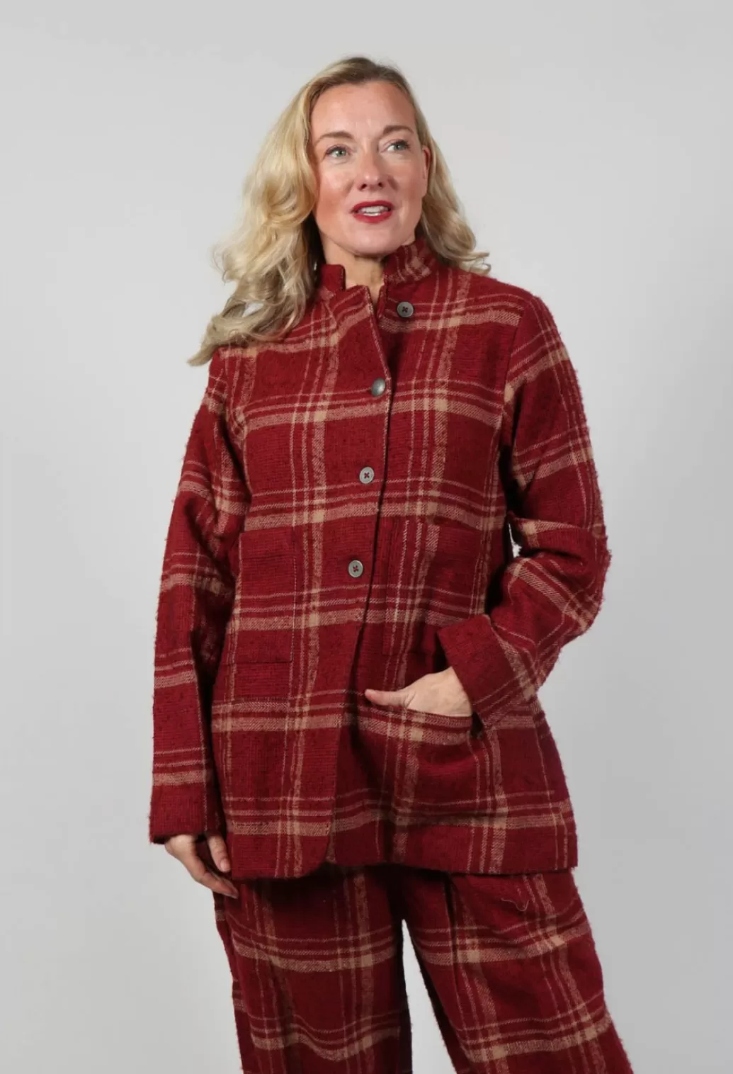 Jackets^Ewa I Walla Tuva Jacket In Checked Wool