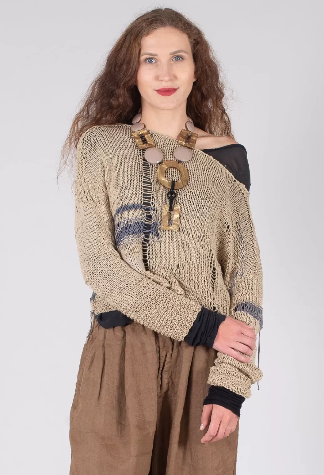 Jumpers^Umit Unal Ultra Light Pullover In Sand Beige