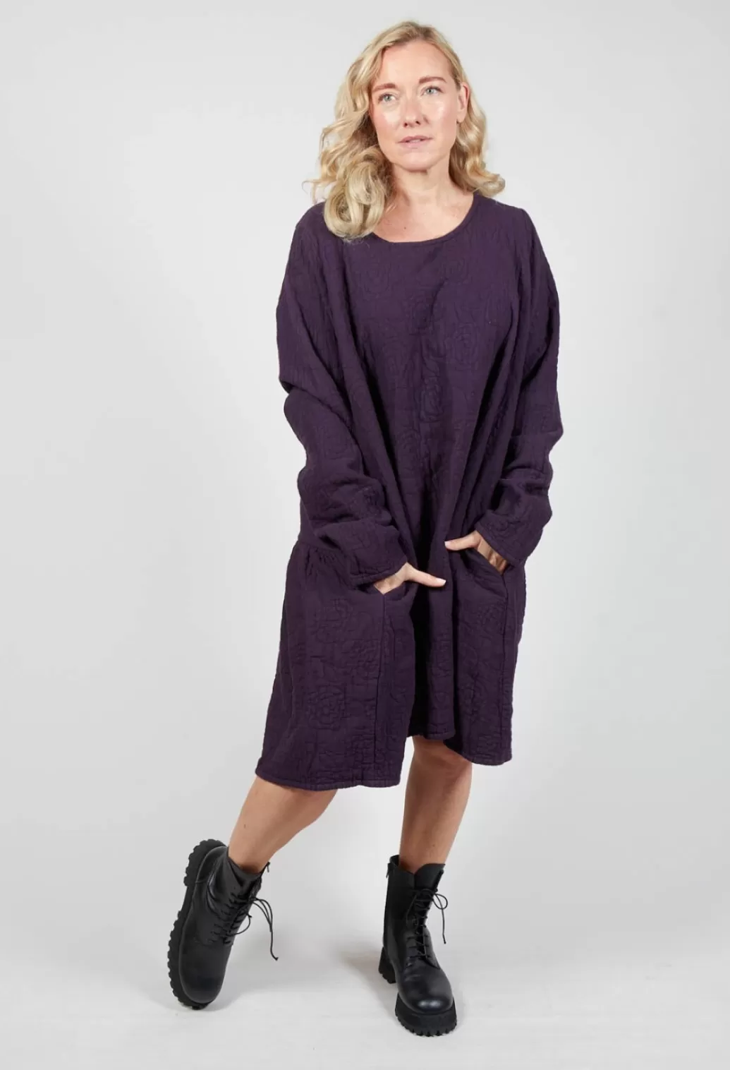 Dresses^Privatsachen Urklang Textured Dress In Erlebnis Purple