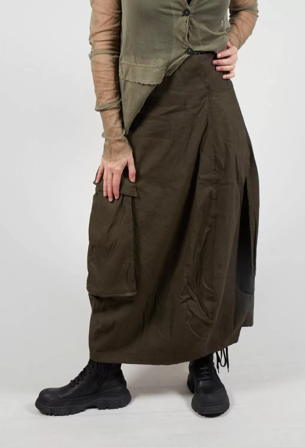 Skirts^Rundholz Dip Utility High Waisted Balloon Skirt In Khaki