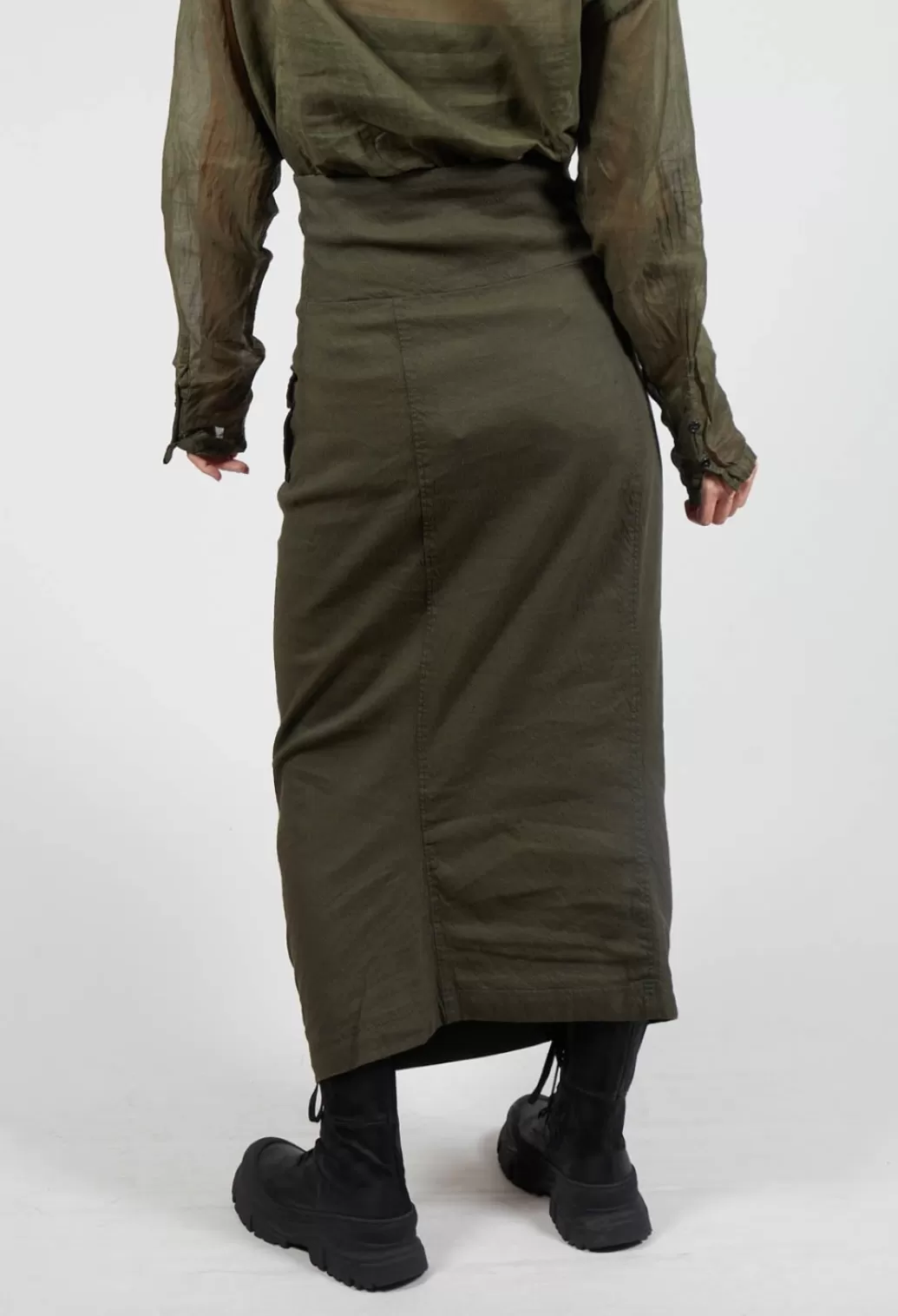 Skirts^Rundholz Dip Utility High Waisted Pencil Skirt In Olive