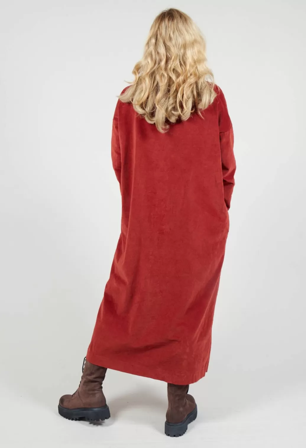 Dresses^Album Di Famiglia Velvet Collar Dress In Red