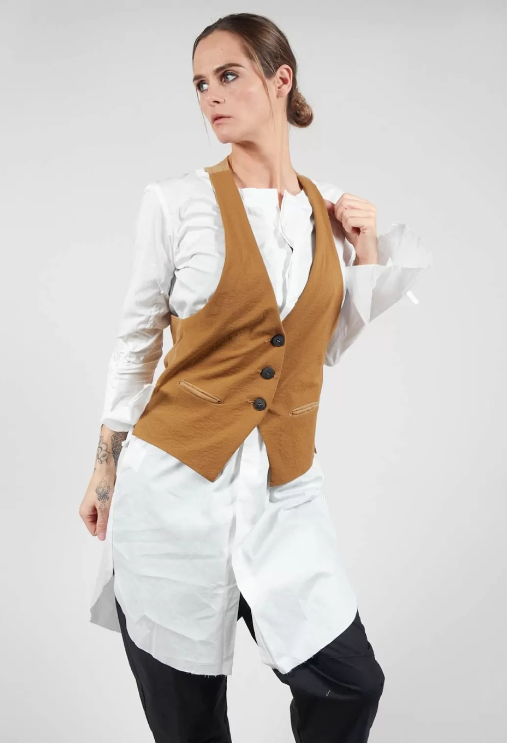 Jackets^Marc Point Waistcoat In Camel