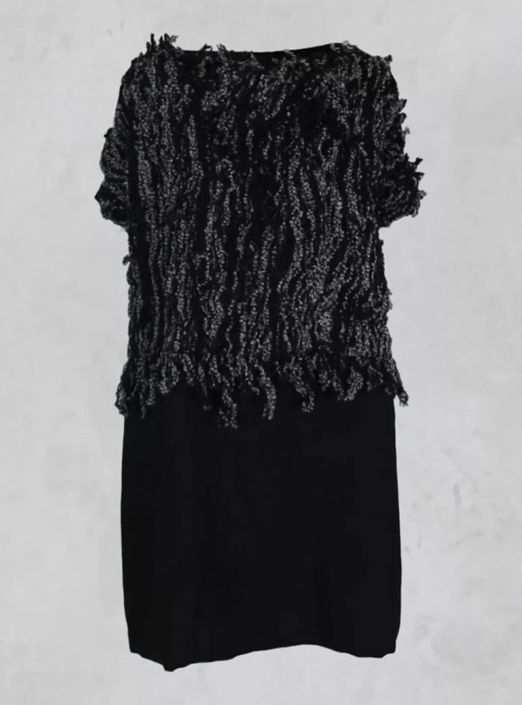 Dresses^Nuovo Borgo Wide Fit Dress With Wool Texture In Black Mix