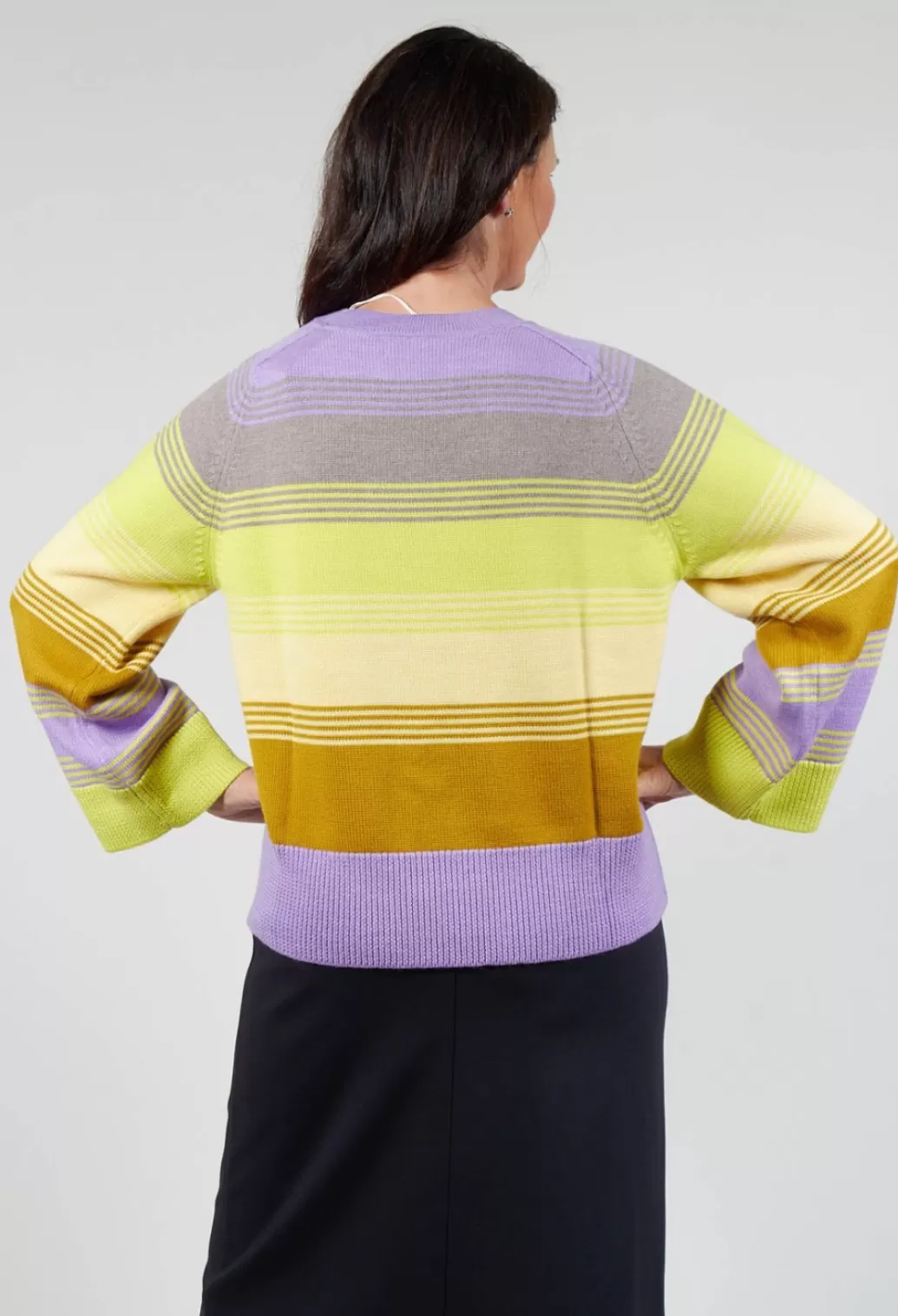 Jumpers^Beatrice B Wool Striped Jumper In Violet