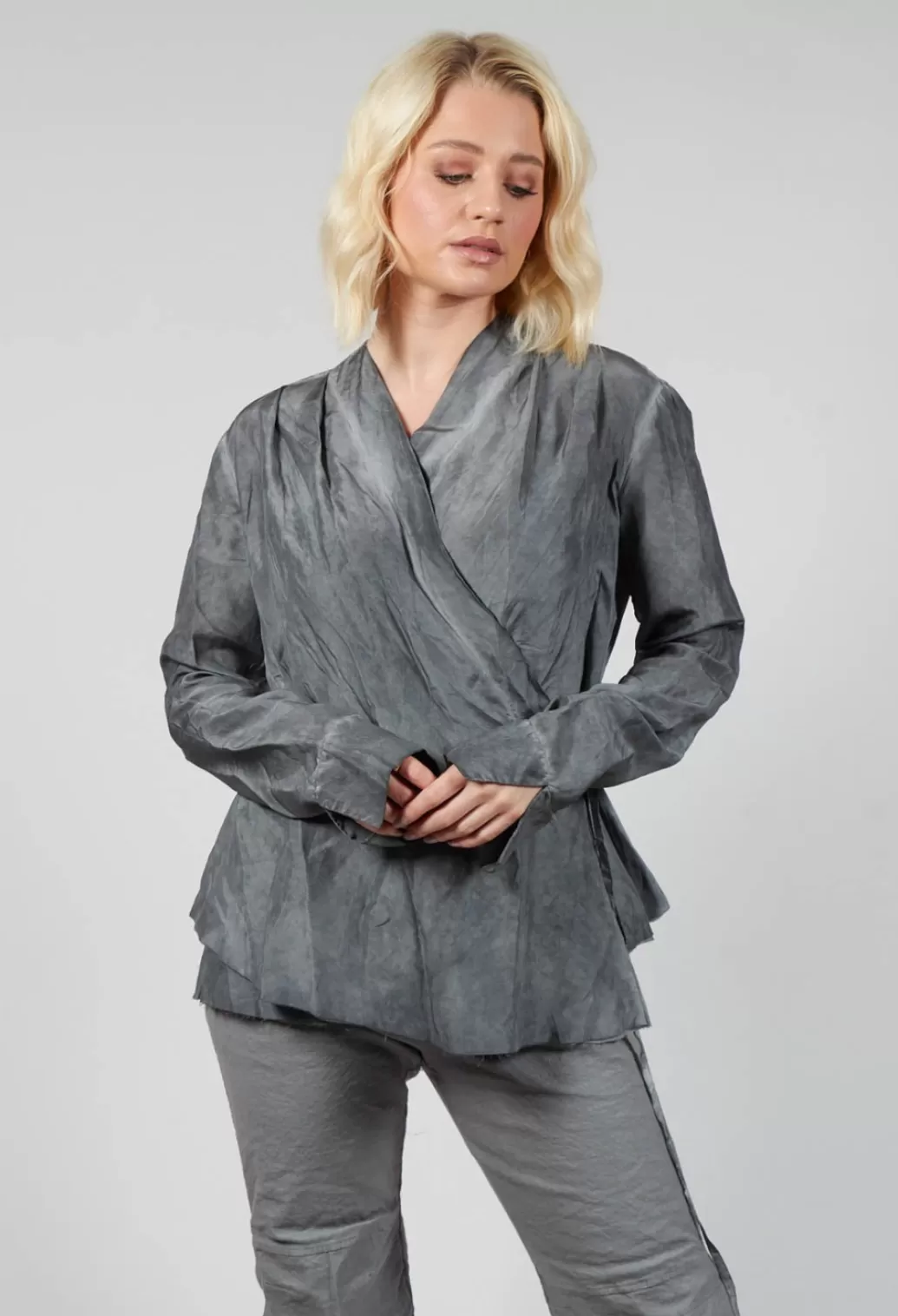 Shirts & Blouses^Aequamente Wrap Blouse In Ferro