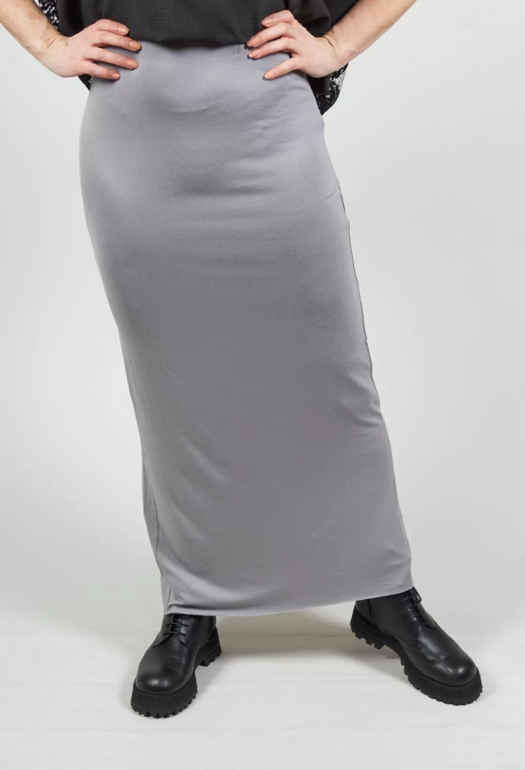 Skirts^Xenia Design Zigi Long Jersey Fitted Skirt In Light Grey