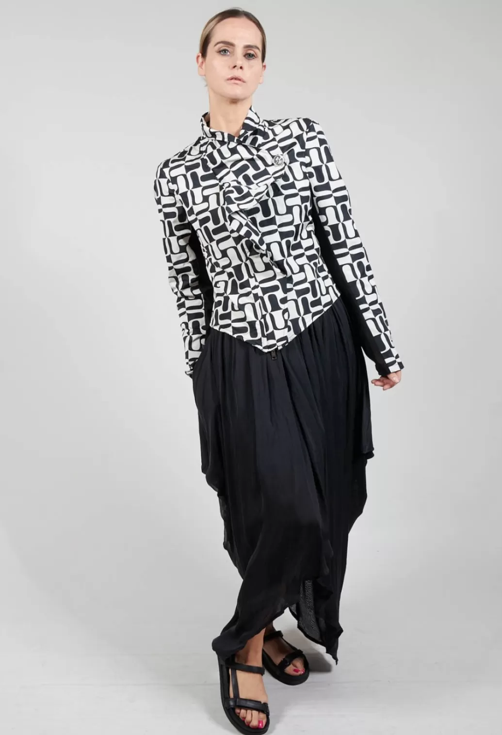 Jackets^La Haine Zip Up Jacket With Mesh Panel Detail In Black And White
