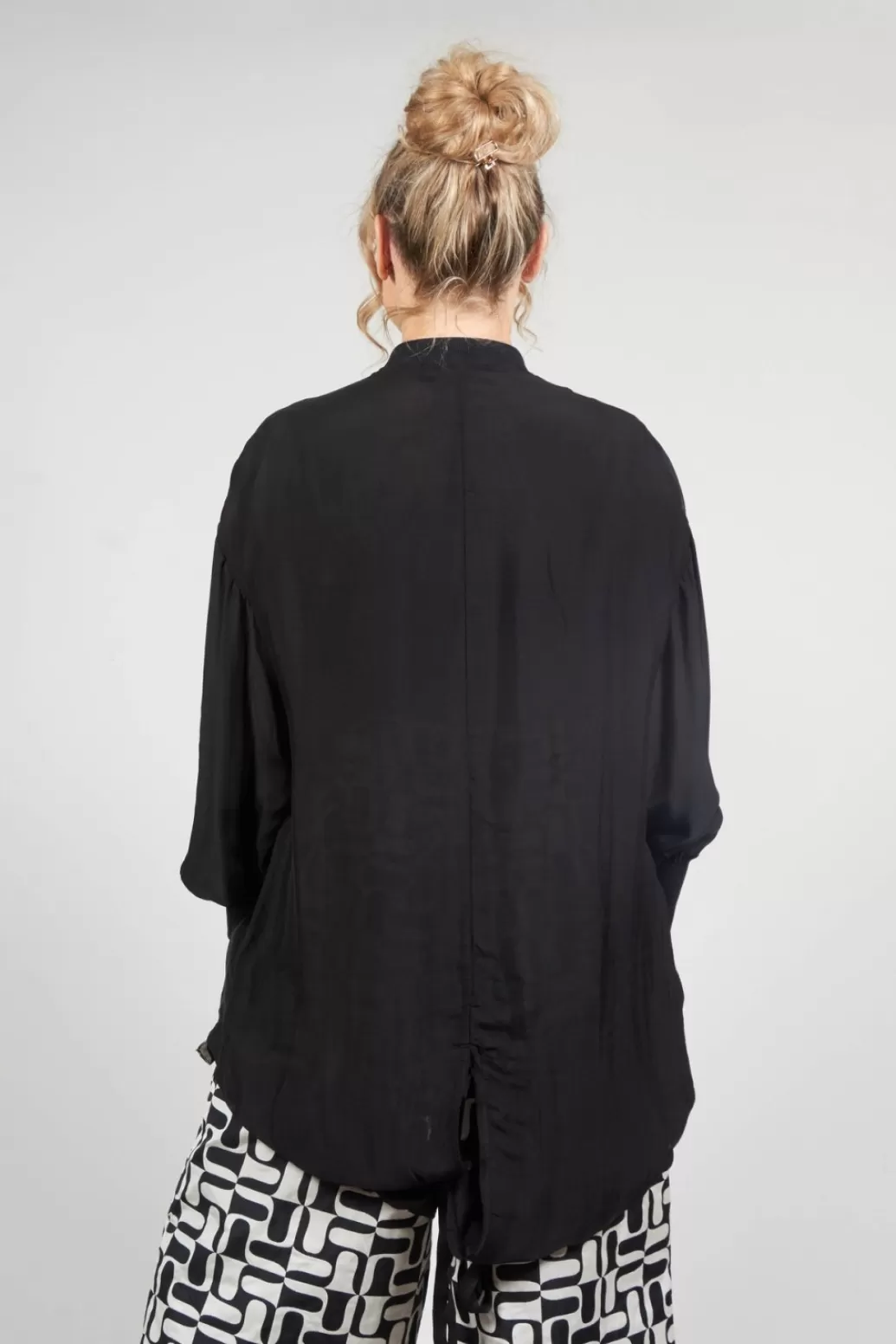 Jackets^La Haine Zip Up Silk Blend Bomber Jacket In Nero