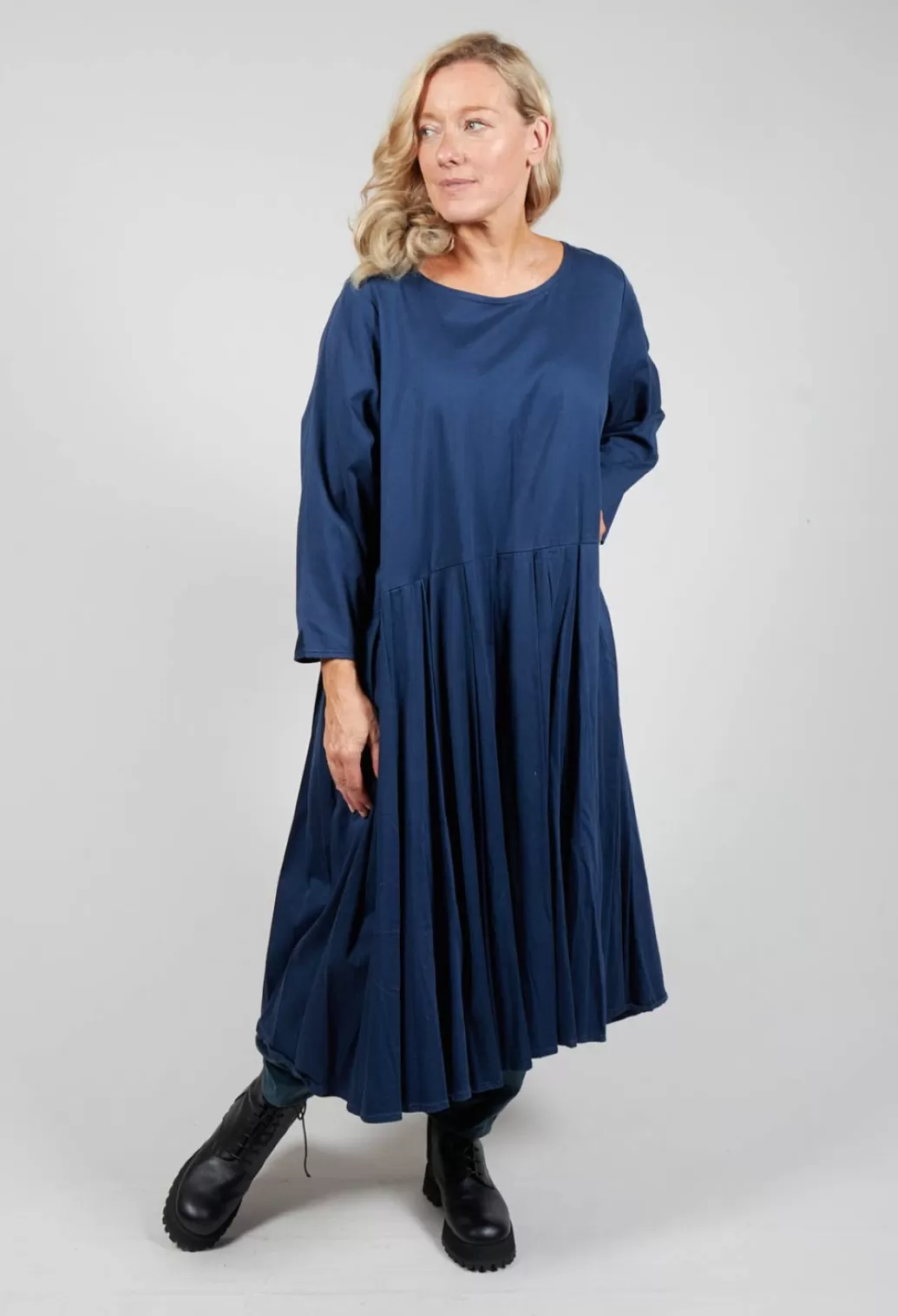 Dresses^Privatsachen Zogermich Cotton Dress In Sehnen Navy